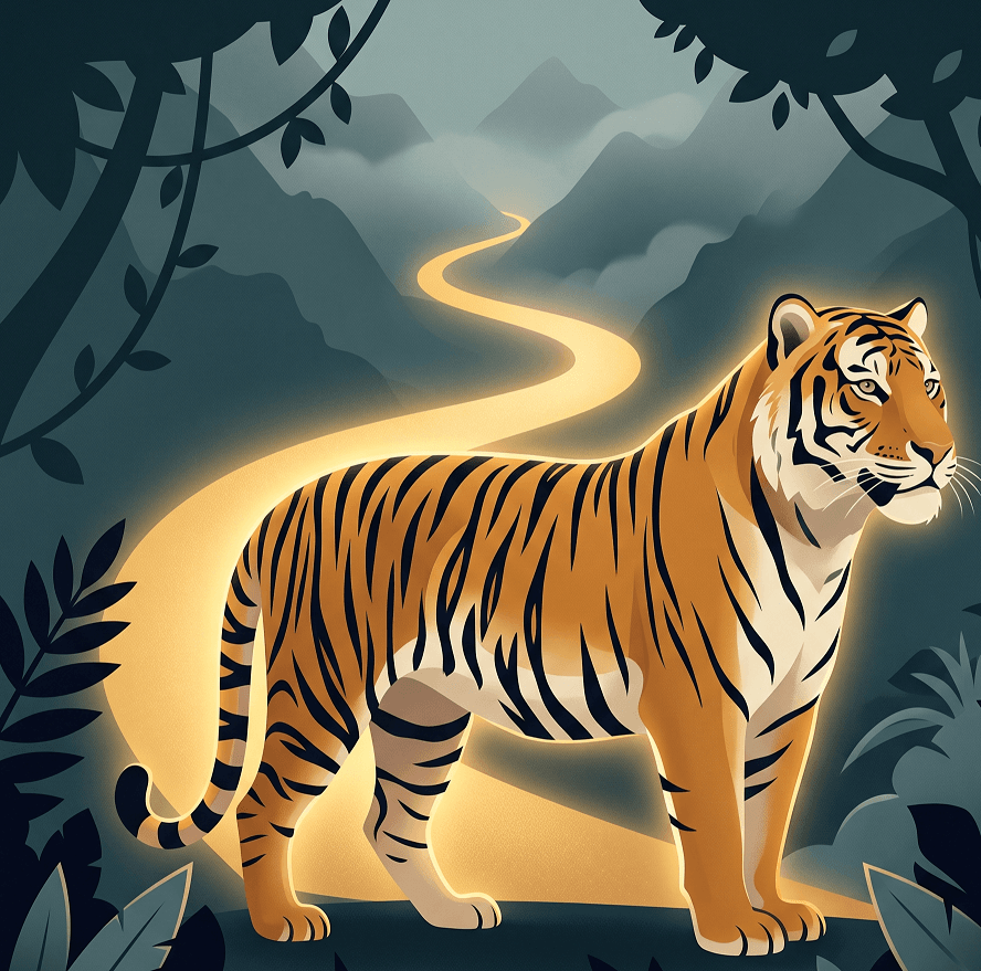 THE TIGER AND THE GOLDEN PATH